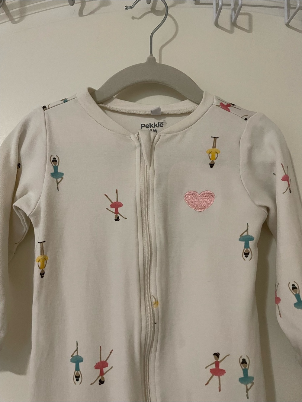 5/$30🍒Pekkle Sleeper with Ballerina Print Zip - NO STAINS PERFECT CONDITION